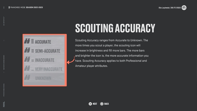 scouting accuracy nhl 23