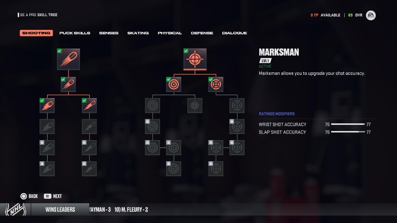 skill tree nhl 23