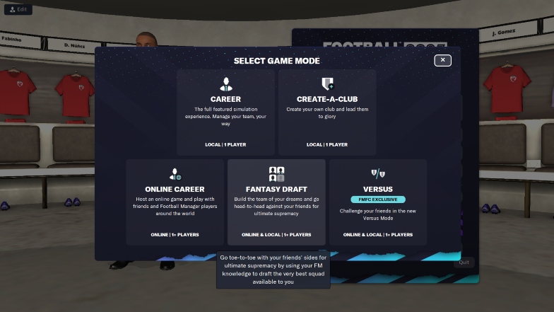 FM23 fantasy draft game mode
