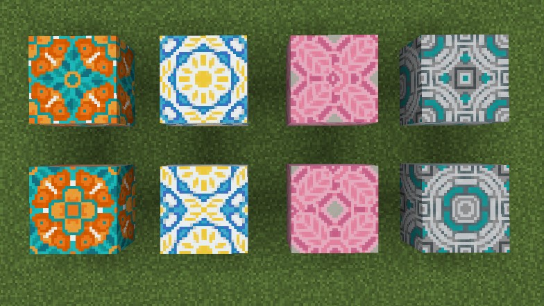 Glazed terracotta patterns