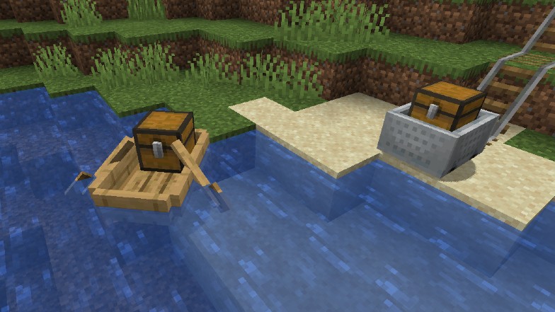 Chests in boat