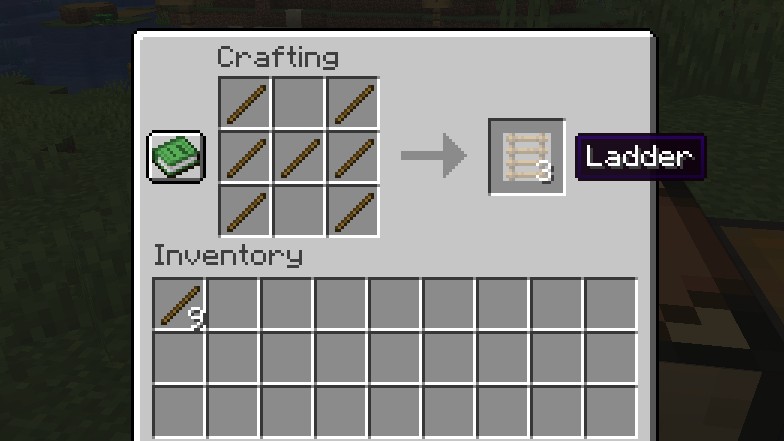 minecraft ladder recipe