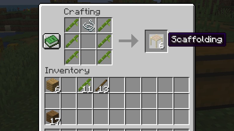 Minecraft Scaffolding Recipe