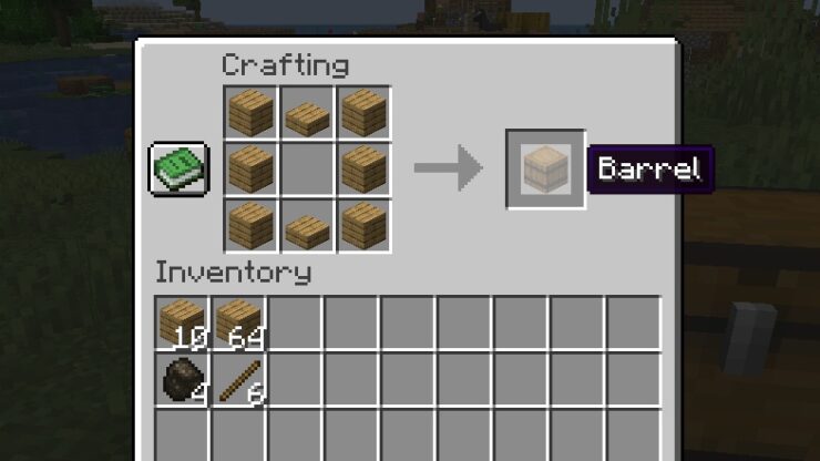 How to Make a Barrel in Minecraft | DiamondLobby