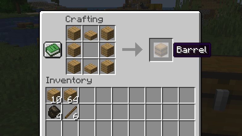 barrel recipe minecraft terbaru