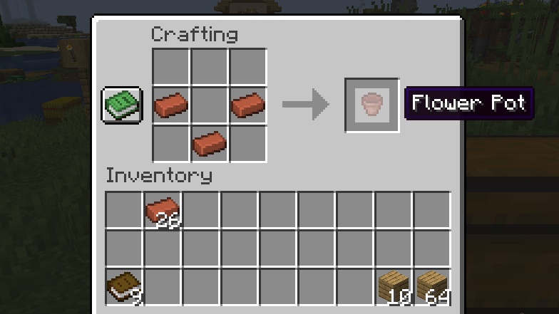 Minecraft Flower Pot Recipe