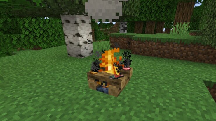 How to Make a Campfire in Minecraft | DiamondLobby