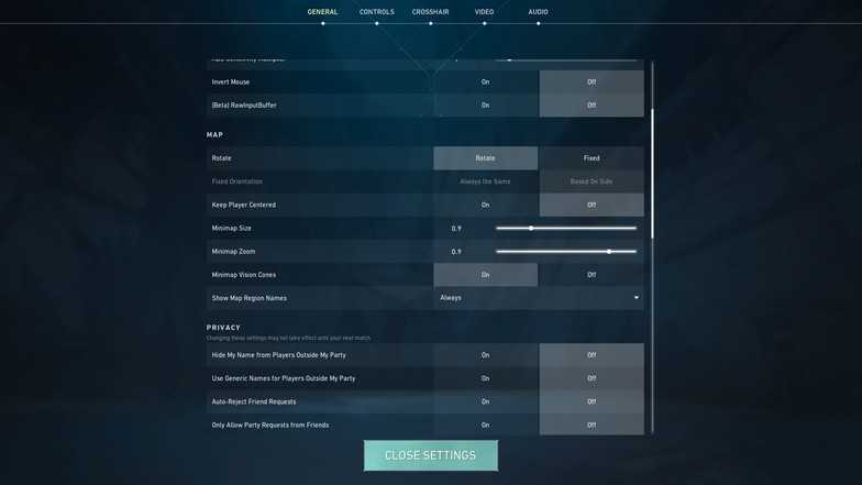 Valorant minimap settings