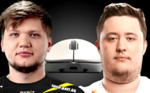 S1mple and ZywOo in front of a Logitech G Pro X Superlight mouse