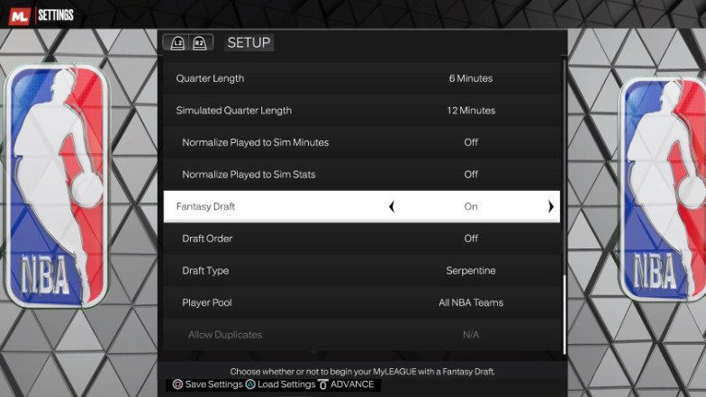nba 2k23 draft pick settings