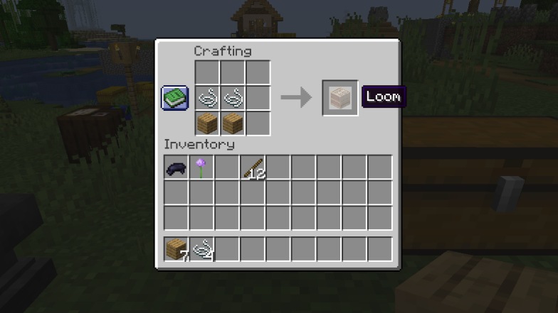 minecraft loom recipe