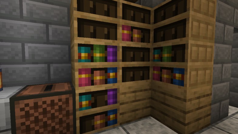 Jay Wells ⛏️ on X: Chiseled bookshelves! At last, somewhere to store your  books (1 to 6), and they have redstone capability! (Secret doorways FTW!)  #MinecraftLive2022  / X
